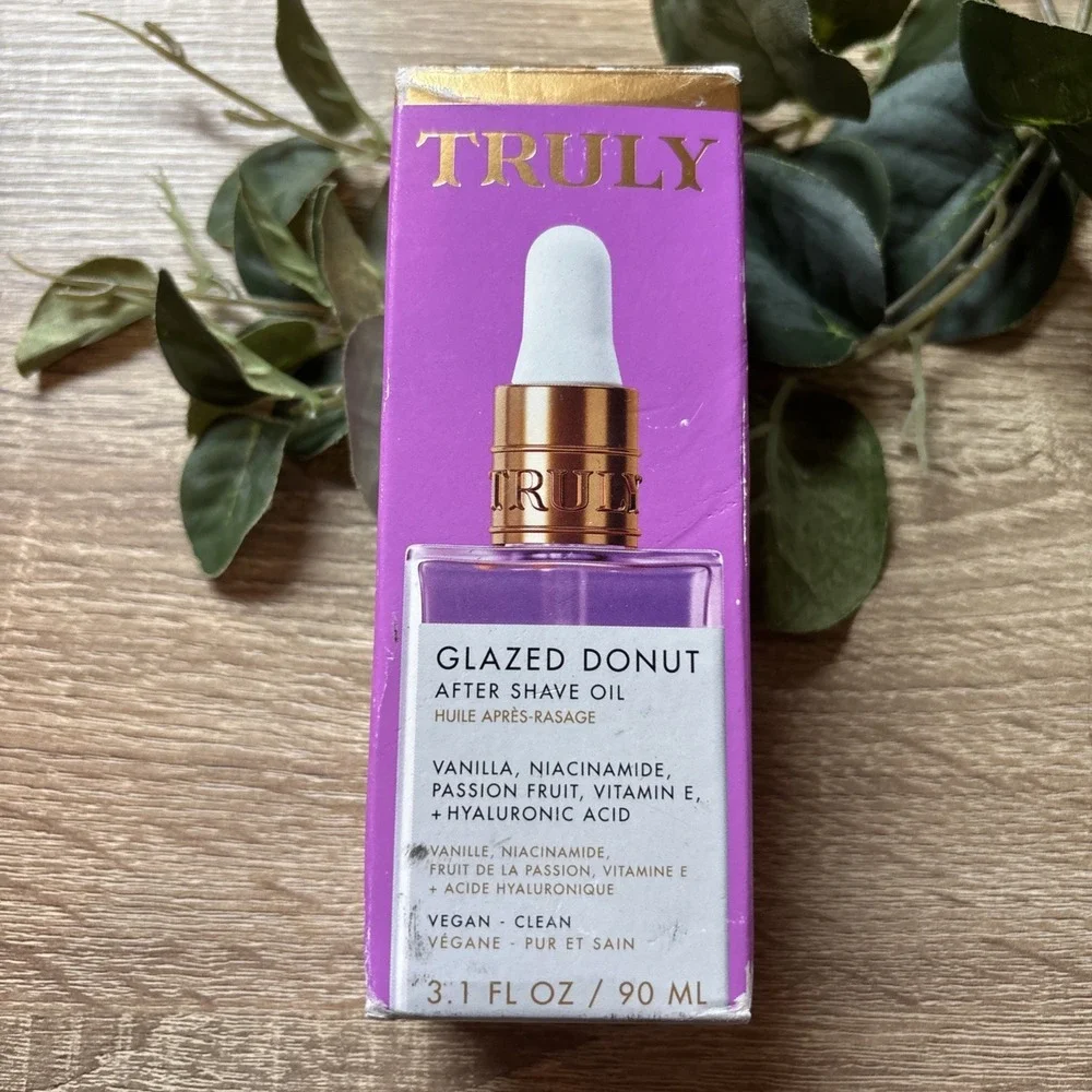 Truly Glazed Donut After Shave Oil, Hydrating, Non-Greasy, 3.1oz/90ml NEW in Box